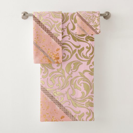 Rose Gold Bath Towel Set Zazzle