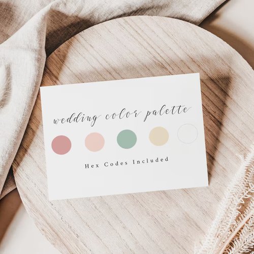 Rose Gold Beach Wedding Colors Enclosure Card