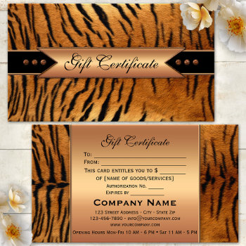 Rose Gold Beauty Gift Certificate Template by sunnysites at Zazzle