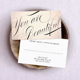 Rose Gold Beauty Salon Appointment Card