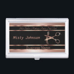 Rose Gold Beauty Salon Design Business Card Case<br><div class="desc">Professional Business Card Holders in a Rose Gold Design ready for you to personalize. Matching business cards are available. 📌If you need further customization, please click the "Click to Customize further" or "Customize or Edit Design" button and use our design tool to resize, rotate, change text color, add text and...</div>