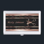 Rose Gold Beauty Salon Design Business Card Case<br><div class="desc">Professional Business Card Holders in a Rose Gold Design ready for you to personalize. Matching business cards are available. 📌If you need further customization, please click the "Click to Customize further" or "Customize or Edit Design" button and use our design tool to resize, rotate, change text color, add text and...</div>