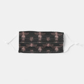 Rose Gold Bee Pattern Adult Cloth Face Mask (Front, Folded)