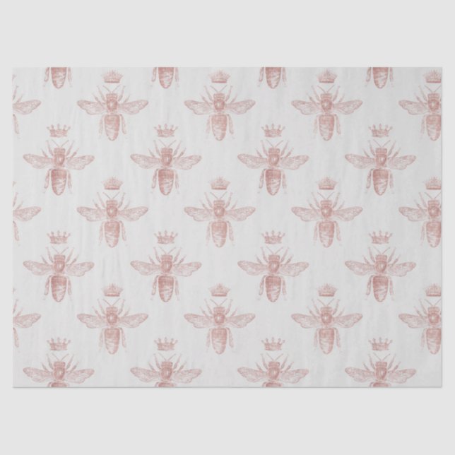 Rose Gold Bee Series Design 2 Tissue Paper (Front)