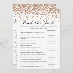 Rose Gold Birthday Games x2 Invitation