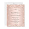 Rose gold birthday invitation