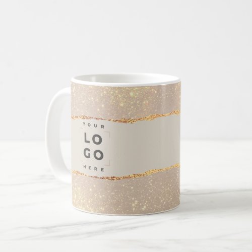 Rose gold black elegant modern girly price QR code Coffee Mug