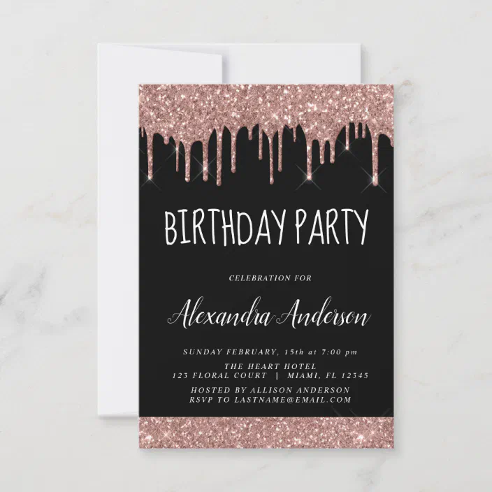 Personalised Birthday Party Invitations All Ages 16th 18th 21st 30th 40th 50th 