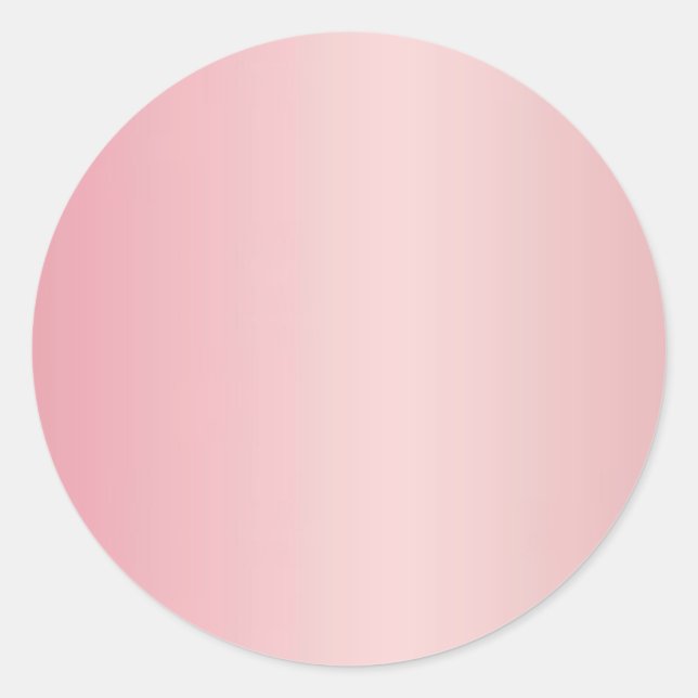 Rose Gold Blank Add Your Text Monogram Name Logo Classic Round Sticker (Front)