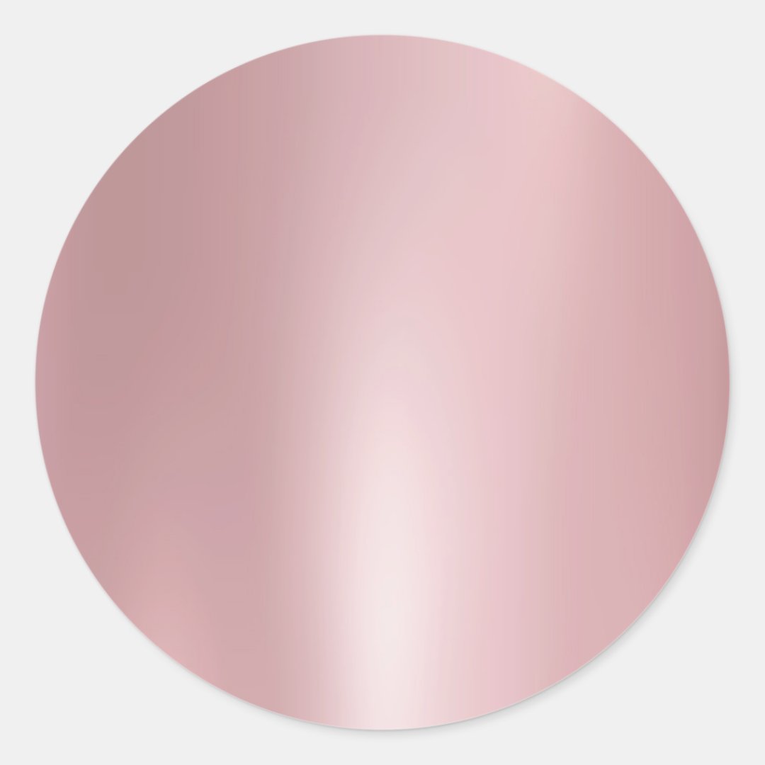 Rose Gold Blank Elegant Modern Template Trendy Classic Round Sticker ...