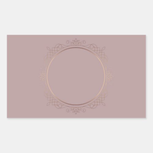Rose Gold Blank Modern Template Custom Elegant Rectangular Sticker