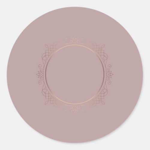 Rose Gold Blank Template Add Text Elegant Modern Classic Round Sticker