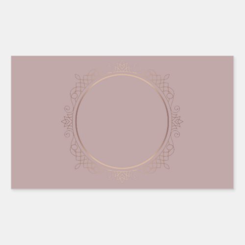 Rose Gold Blank Template Add Your Text Chic Design Rectangular Sticker
