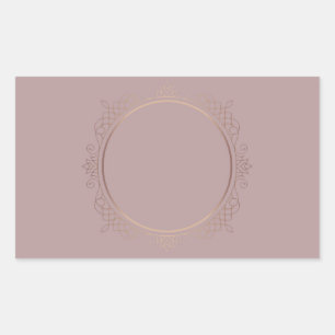 Rose Gold Blank Template Add Your Text Chic Design Rectangular Sticker