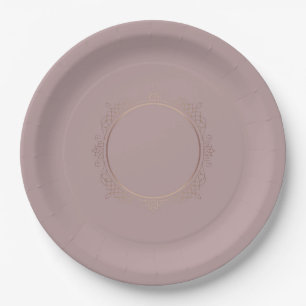 Rose Gold Blank Template Add Your Text Elegant Paper Plates