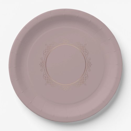 Rose Gold Blank Template Add Your Text Elegant Paper Plates