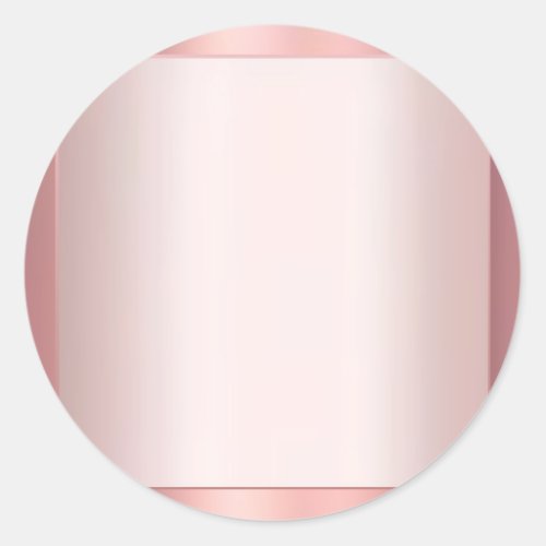 Rose Gold Blank Template Add Your Text Modern Classic Round Sticker