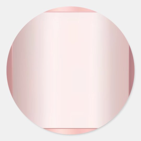 Rose Gold Blank Template Add Your Text Modern Classic Round Sticker ...