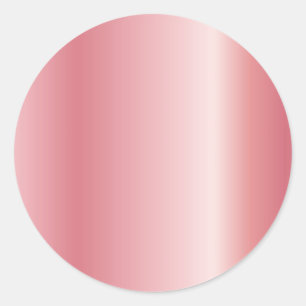 Rose Gold Blank Template Custom Text Upload Logo Classic Round Sticker