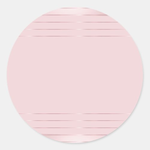 Rose Gold Blank Template Trendy Elegant Modern Classic Round Sticker