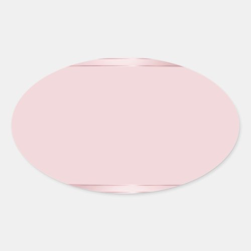 Rose Gold Blank Template Trendy Elegant Modern Oval Sticker