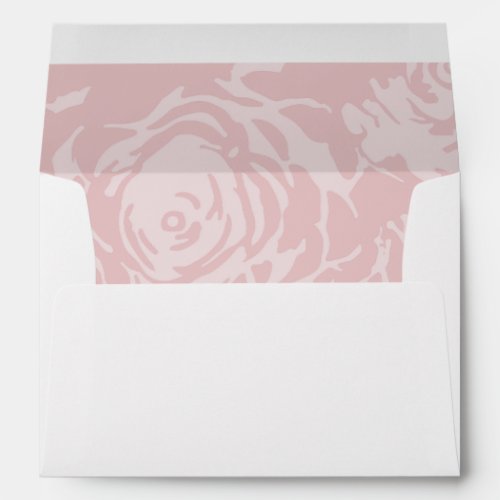 Rose Gold Blooms  Foil Invitation Envelope