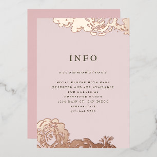 Rose Gold Blooms Invitation Foil Invitation