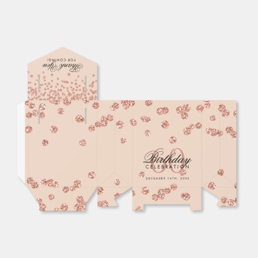 Rose Gold Blush 60th Birthday Thank You Confetti Gift vrogue.co
