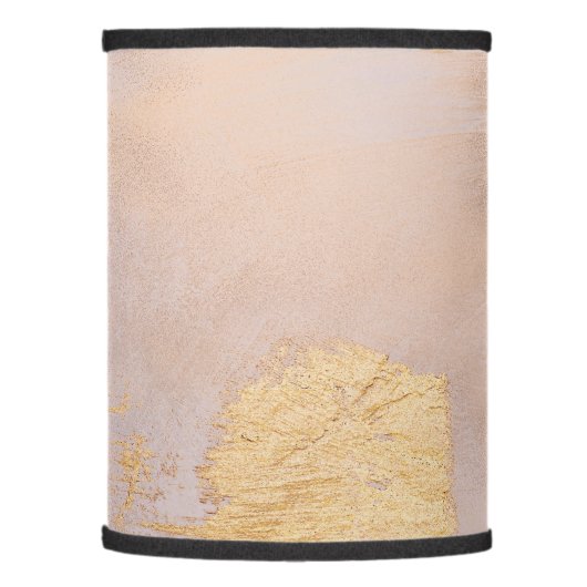 Rose Gold Blush and Gold Texture Lamp Shade (Left)