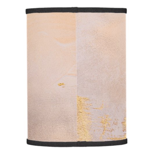 Rose Gold Blush and Gold Texture Lamp Shade (Back)