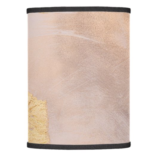 Rose Gold Blush and Gold Texture Lamp Shade (Front)