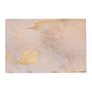 Rose Gold Blush and Gold Texture Placemat