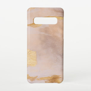 Rose Gold Blush and Gold Texture Samsung Galaxy S10 Case