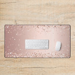 Rose gold blush confetti desk mat<br><div class="desc">A rose gold gradient background,  decorated with confetti.</div>