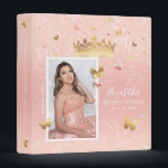 Rose Gold Blush Elegant Photo Album Guestbook 3 Ring Binder<br><div class="desc">Create your own beautiful guest books or elegant photo album binders for any special celebration... It is as easy as adding your own photo (ie. a glamorous Mis Quince Anos picture as shown in the example place holder image), as well as your personalized text to the modern script calligraphy typography....</div>