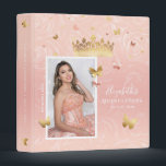 Rose Gold Blush Elegant Photo Album Guestbook 3 Ring Binder<br><div class="desc">Create your own beautiful guest books or elegant photo album binders for any special celebration... It is as easy as adding your own photo (ie. a glamorous Mis Quince Anos picture as shown in the example place holder image), as well as your personalized text to the modern script calligraphy typography....</div>
