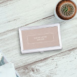 Rose Gold Blush Faux Leather Business Card Case<br><div class="desc">A delicate blush pink leather look business card case (not real leather of course - it's a printed effect). Just add your name</div>