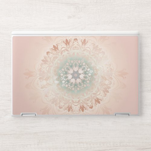 Rose Gold Blush Floral Mandala HP Laptop Skin