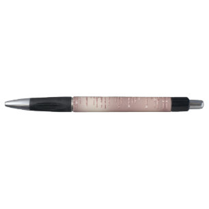Rose Gold Blush Glitter Pen with Custom Text