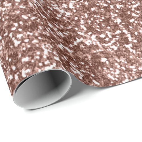 Rose Gold Blush Glitter Seamless Sparkly Glam Wrapping Paper