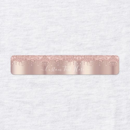 Rose Gold Blush Glitter Sparkle Drips _ Add Text Labels