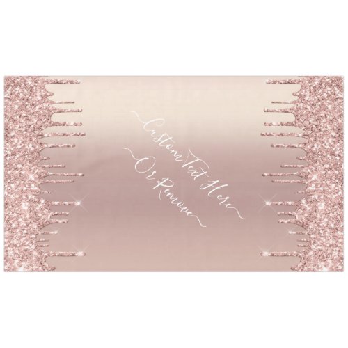 Rose Gold Blush Glitter Sparkle Drips _ Add Text Tablecloth