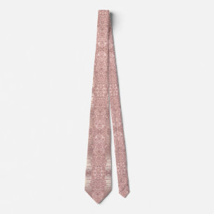 Rose Gold Blush Glitter Sparkle Drips Chic Modern Neck Tie