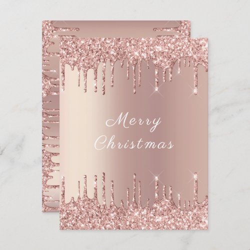 Rose Gold Blush Glitter Sparkle Drips _ Christmas