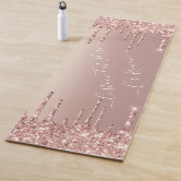 Hot Pink Yoga Glitter Girl Customize Sparkle Yoga Mat | Zazzle