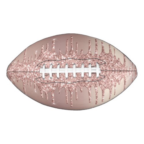 Rose Gold Blush Glitter Sparkle Gift Football