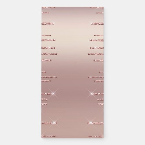 Rose Gold Blush Glitter Sparkle Magnetic Notepad