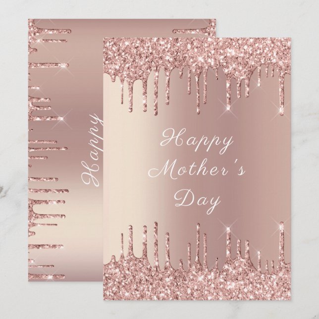 Rose Gold Blush Glitter Sparkle - Mother's Day (Front/Back)