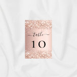 Rose gold blush glitter sparkles table number<br><div class="desc">A rose gold and blush gradient background,  decorated with faux glitter sparkles. Personalize and your table numbers.  
Add your numbers one by one.

Matching dinner menu is available in our store!</div>