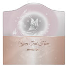 Rose Gold Blush Gray Floral